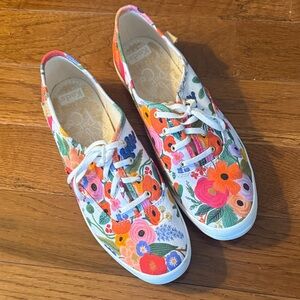 Keds Rifle Paper Co Women's Colorful Floral Sneakers 10
